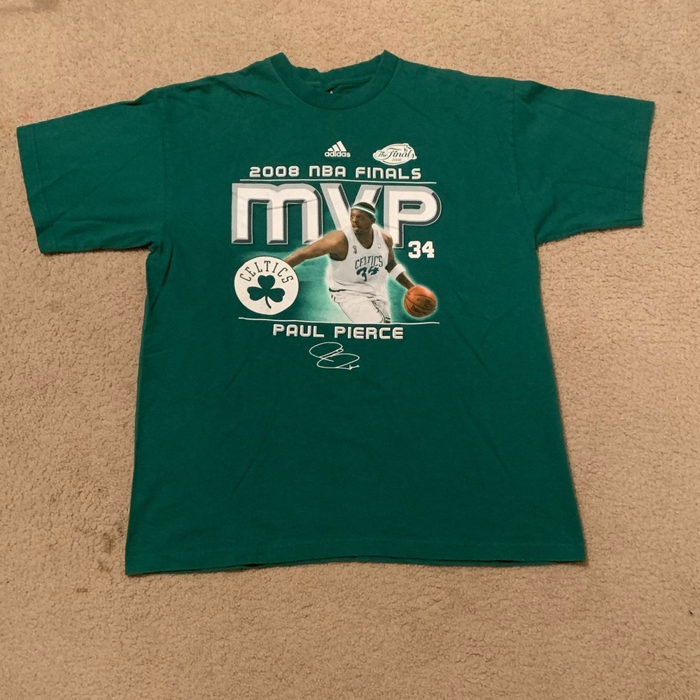 2008 Adidas NBA Boston Celtics T Shirt Paul Pierce